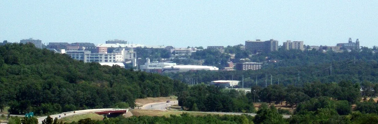 Fayetteville – Fayetteville, Arkansas: Fayetteville, Arkansas skyline featuring University of Arkansas