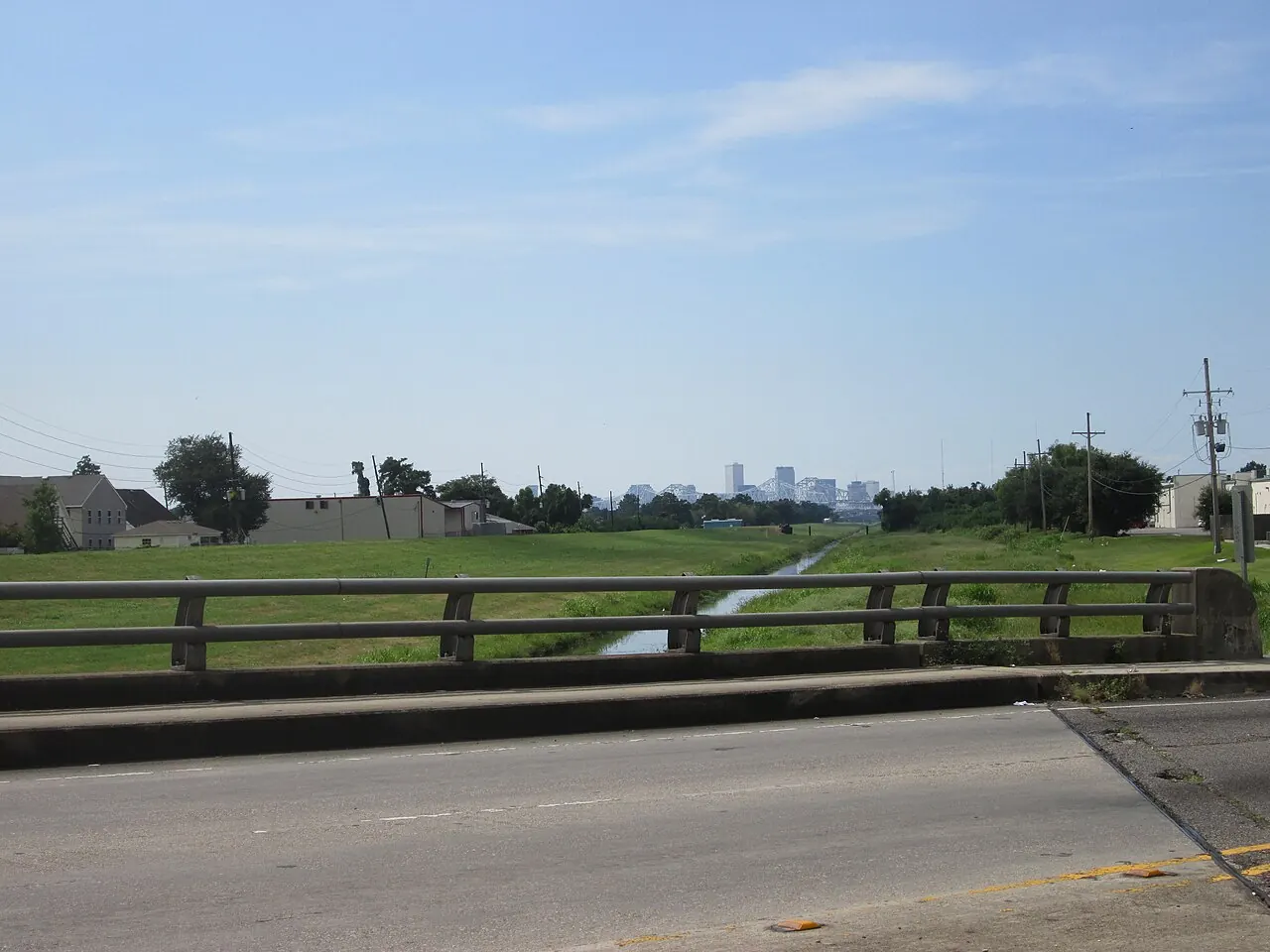 Arts District, New Orleans – New Orleans, Louisiana: Algiers Terrytown Canal with New Orleans Skyline, Louisiana