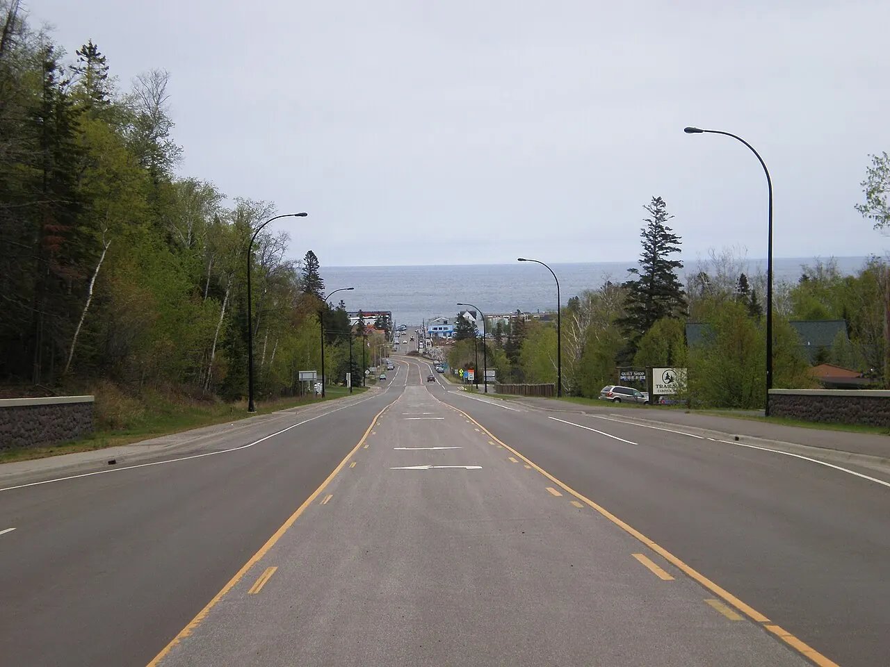 Grand Marais – Grand Marais, Minnesota: Downtown Grand Marais from MN 61