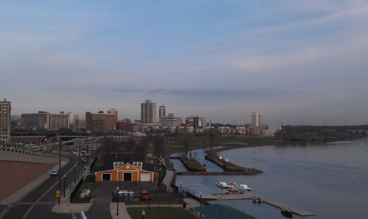 New Brunswick – New Brunswick, New Jersey: New Brunswick Skyline with Raritan River