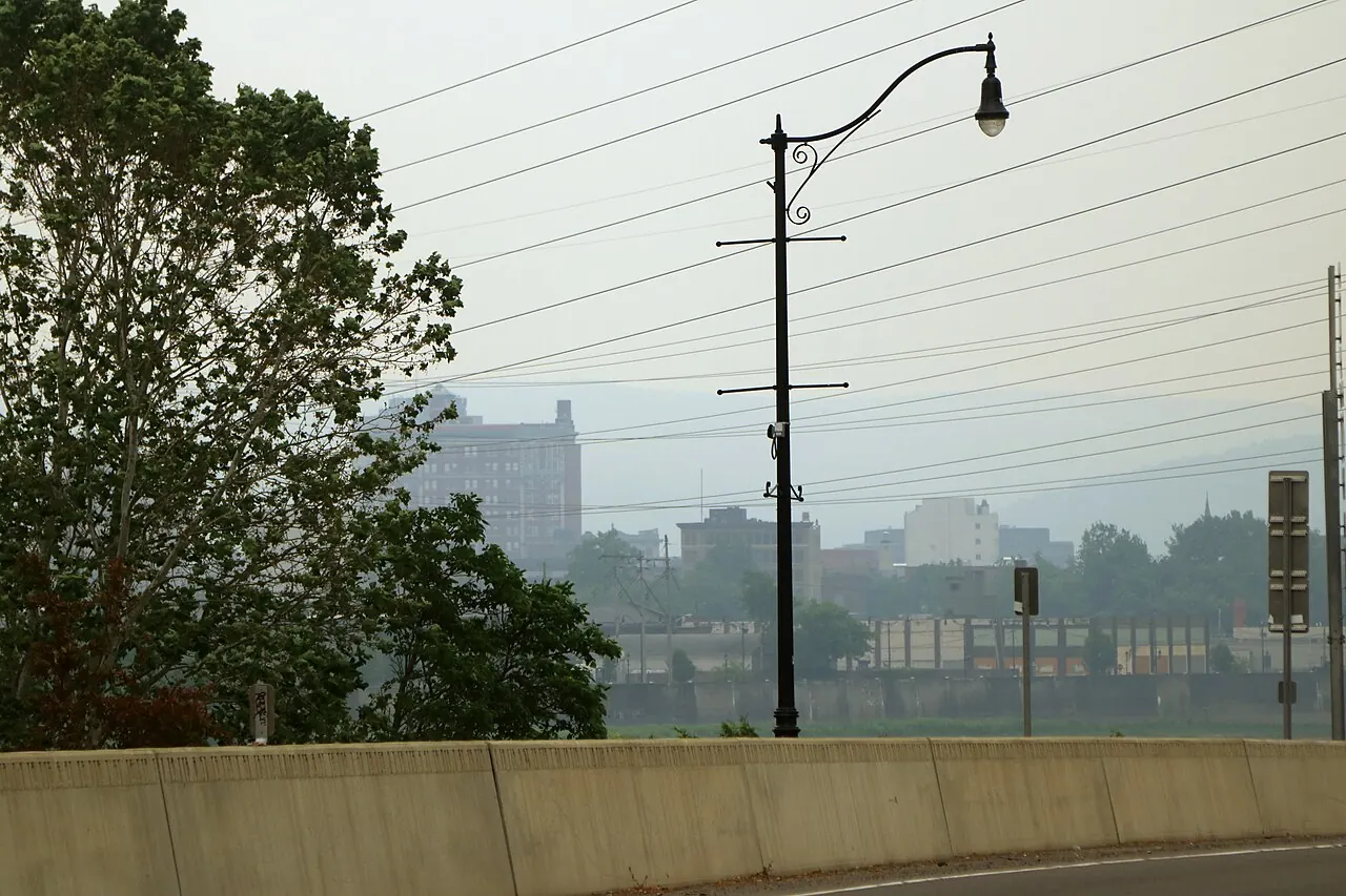 Binghamton – Binghamton, New York: Binghamton skyline off U.S. Route 11