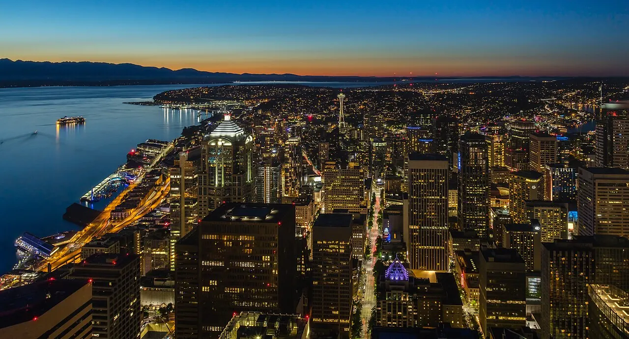 Seattle – Seattle, Washington: Vista de Seattle, Washington, Estados Unidos, , DD 07-08 HDR
